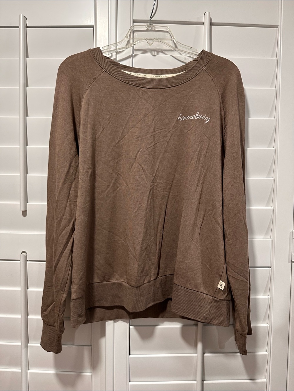 Magnolia Homebody Brown Pullover Sweatshirt Large Cozy Lounge Top Soft Lounge - Picture 2 of 11